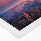 Art Deco poster of Zion National Park on rolled canvas, featuring rich earth tones, ideal for dining room wall art.