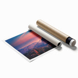 Extra large rolled print of Zion National Park with vibrant green and earth tones, ideal for classy bathroom wall art.