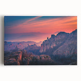 Black and white large art print of Zion National Park on stretched canvas, ideal for kitchen wall art.