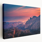 Vivid landscape of Zion National Park on a large stretched canvas, suitable for kitchen wall art.
