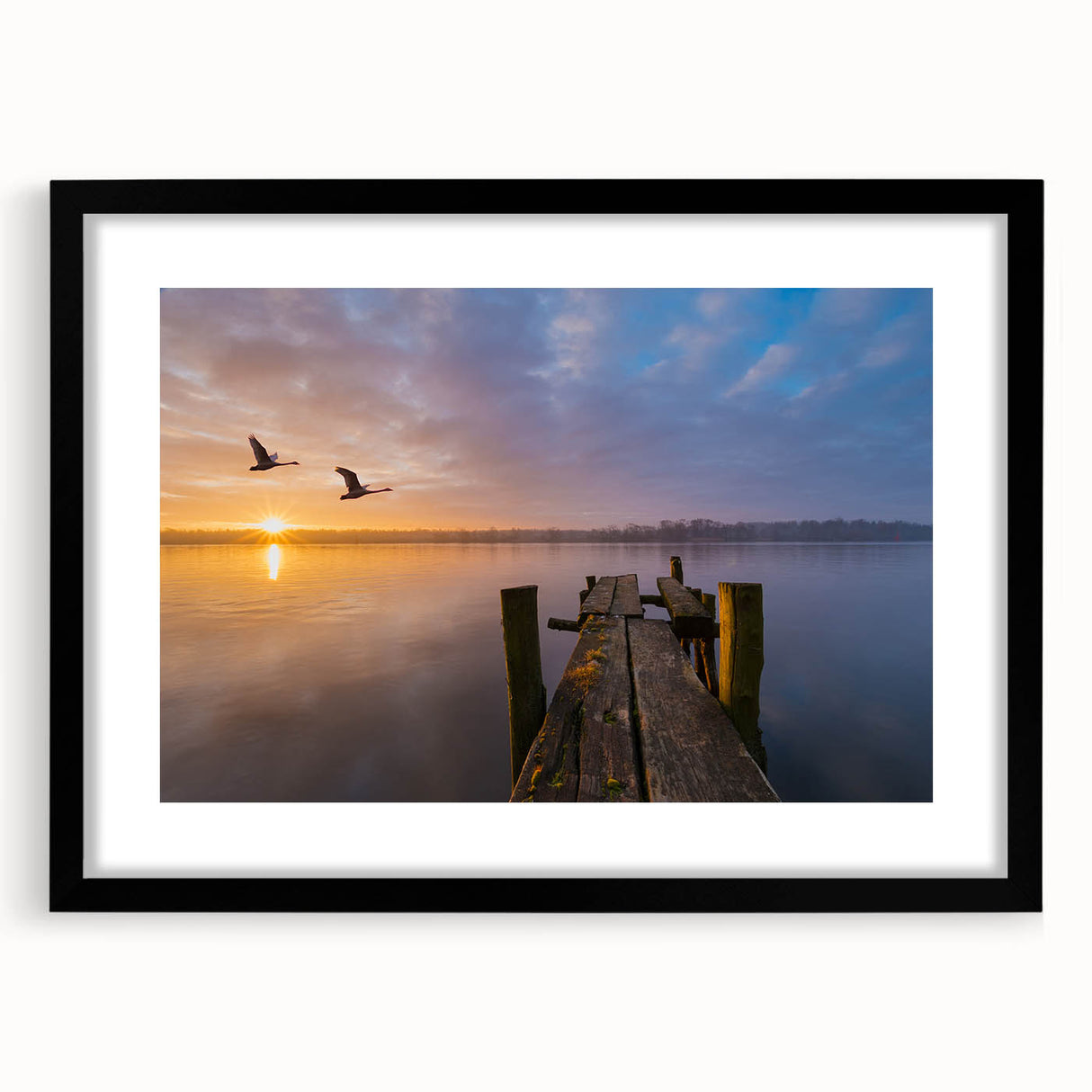 Abstract art print of a Vermont landscape in vibrant colors on a textured, extra large canvas, framed in black.