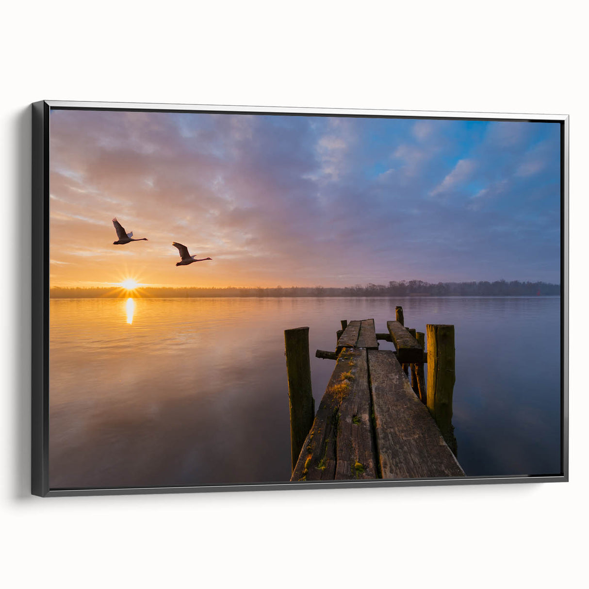 Black and white landscape art painting of Vermont scenery on framed canvas, ideal for bedroom wall decor.