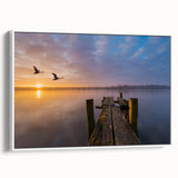 Vintage poster art of Vermont scenery on extra-large framed canvas, featuring vibrant autumn colors.