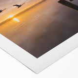 Art deco poster of Vermont landscape in muted earth tones on rolled canvas, suitable for dining room wall art.