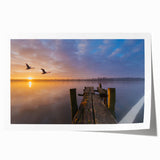 Rolled print of Vermont scenery with lush green landscapes and floral elements, suitable for dining room wall art.