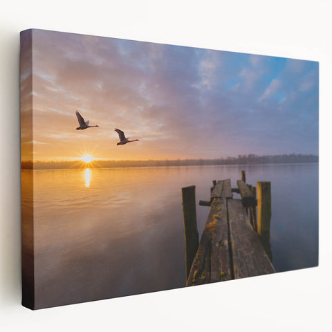 Autumnal Vermont landscape on large stretched canvas, showcasing rich orange and red leaves, ideal for kitchen wall art.