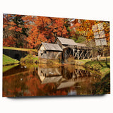 Large abstract wall art of Virginia scenery, in muted earth tones on acrylic glass, ideal for bedroom or dining room decor.