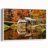Vintage poster art of Virginia scenery on a framed canvas, featuring colorful art in extra large size.