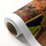 Art Deco poster of Virginia scenery on rolled canvas, in soft pastel shades, ideal for nursery wall art.