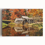 Black and white photo of Virginia scenery on large stretched canvas, suitable as kitchen wall art.