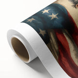 Art deco poster of Washington DC with Lincoln Memorial in muted colors on rolled canvas, suitable for nursery wall art.