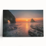 Black and white photograph of Olympic National Park on stretched canvas, suitable for kitchen wall art.