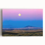 Black and white large art print of the Palouse hills on stretched canvas, suitable for kitchen wall art.