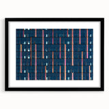 Extra large abstract art print of Seattle skyline with vibrant colors on textured canvas, ideal for living room decor.