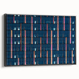 Black and white framed canvas of Seattle skyline with vintage poster art style, suitable for bedroom wall decor.