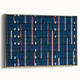 Framed canvas of Seattle landscape in muted gold and black, ideal for bedroom wall art.