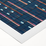 Art Deco poster of Seattle skyline in muted gray tones on rolled canvas, suited for dining room wall art.