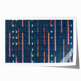 Rolled print of Seattle skyline with soft pastel shades, ideal for art wall dining room.