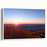 Vintage poster art of West Virginia scenery on a framed canvas, featuring colorful art in extra large size.