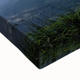 Large art canvas featuring a black and white landscape of Yellowstone, ideal for bedroom wall decor.