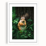 Abstract art print depicting spring with pastel shades on a white framed canvas, ideal for dining room decor.