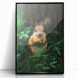 Large abstract wall art depicting spring with vibrant green and pink hues on a black framed acrylic.