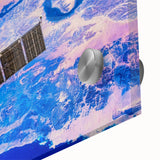 Satellite Over Earth Wall Art - Vibrant NASA Exploration Canvas