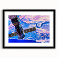 Satellite Over Earth Wall Art - Vibrant NASA Exploration Canvas