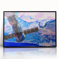 Satellite Over Earth Wall Art - Vibrant NASA Exploration Canvas