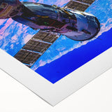 Satellite Over Earth Wall Art - Vibrant NASA Exploration Canvas