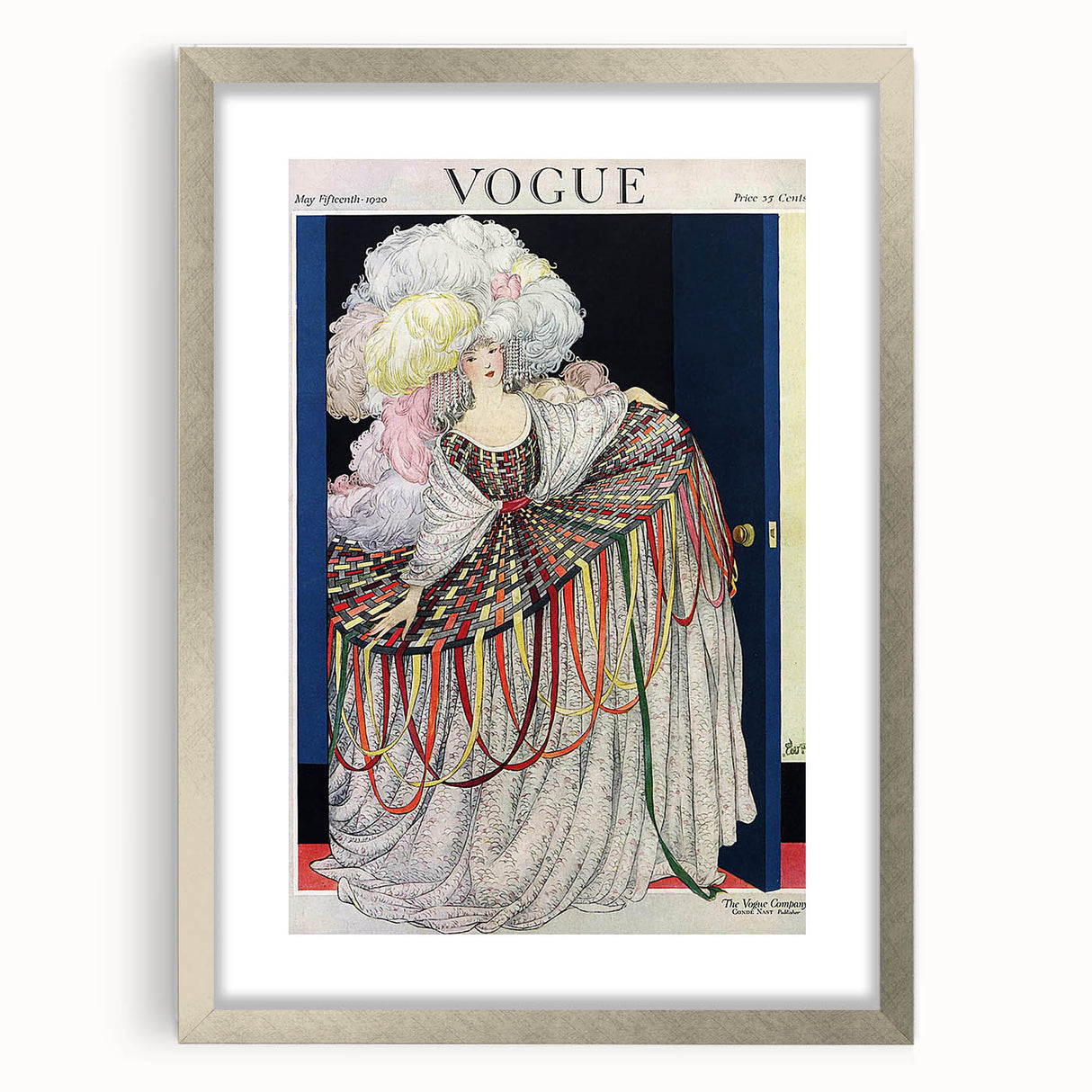 Vogue Poster Print - Opulent 1920s Couture Fashion Illustration Art