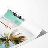 Extra large wall art featuring line art flowers in black on white, rolled print, suitable for large living room spaces.