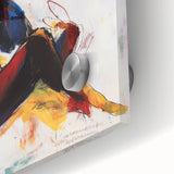 Modern Bedroom Wall Art – Bold Abstract Figure Framed Canvas Print