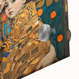 Close-up of abstract figurative wall art on acrylic glass, showcasing vibrant colors and intricate details, perfect for modern home decor. Ideal for art enthusiasts seeking contemporary designs.