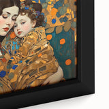 Abstract figurative wall art in a modern frame, showcasing vibrant colors and dynamic shapes, perfect for contemporary home decor. Ideal for adding artistic flair to any space.