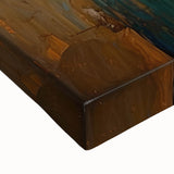 Abstract figurative wall art on stretched canvas, showcasing vibrant colors and intricate textures, perfect for modern home decor. The design captures dynamic shapes and movement, adding a contemporary flair to any space.