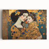 Abstract figurative wall art on stretched canvas showcasing vibrant colors and dynamic shapes, perfect for modern home decor and enhancing artistic spaces.