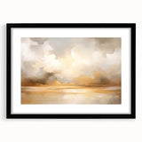 Abstract landscape wall art framed in black with a mat, showcasing vibrant colors and intricate patterns, ideal for modern home decor and artistic settings.