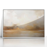 Abstract landscape wall art framed in acrylic, showcasing a vibrant blend of colors and intricate designs, perfect for modern home decor or office spaces.