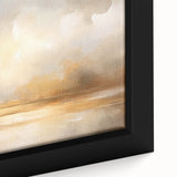 Framed canvas close-up of an abstract landscape wall art piece, showcasing vibrant colors and intricate textures, perfect for modern home decor.