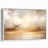 Framed abstract landscape wall art in a white setting, showcasing vibrant colors and unique textures, perfect for modern home decor or office interiors.