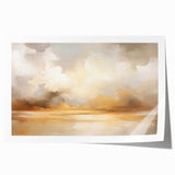 Abstract landscape wall art print showcasing vibrant colors and fluid shapes, rolled and ready for display, perfect for modern home decor.