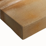 Close-up of a vibrant abstract landscape wall art print on stretched canvas, showcasing bold colors and unique brush strokes, perfect for modern home decor.