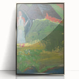 Expressionist Landscape – Girl in Front of a Shepherd’s Hut Print