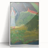 Expressionist Landscape – Girl in Front of a Shepherd’s Hut Print