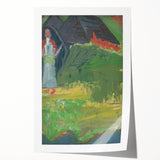 Expressionist Landscape – Girl in Front of a Shepherd’s Hut Print
