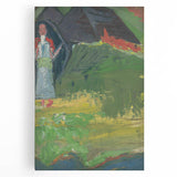 Expressionist Landscape – Girl in Front of a Shepherd’s Hut Print