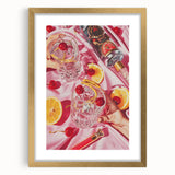 Extra large abstract art print in textured style, featuring swirling gold and cream tones on a framed canvas.