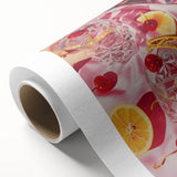 Art deco poster featuring a stylized cocktail glass in pastel shades, ideal for nursery wall art or dining room decor.