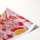 Extra large rolled print featuring line art flowers in black and white, ideal for large living room wall art.